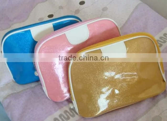 PU bling cosmetic bag made in china