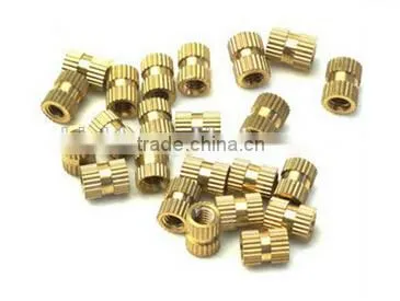 custom straight knurling brass insert nut