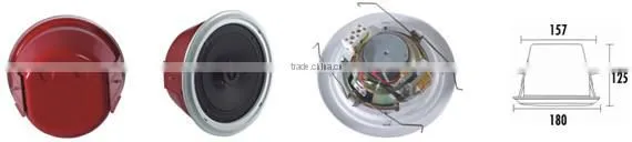 ITC T-565 6 Watt 5" and 1.5" 2.0 Voice Evacuation System EN54-24 EN54 Ceiling Speaker
