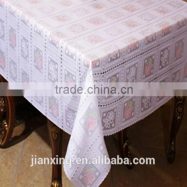Dongguan trade assurance supplier 137cm PVC vinyl lace table covers