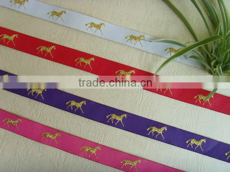 high quality polyester plain horse ribbon