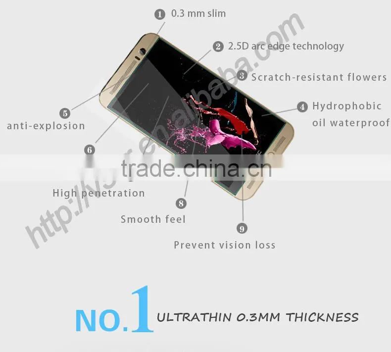 Top quality 0.3mm tempered glass screen protector reviews for HTC 526