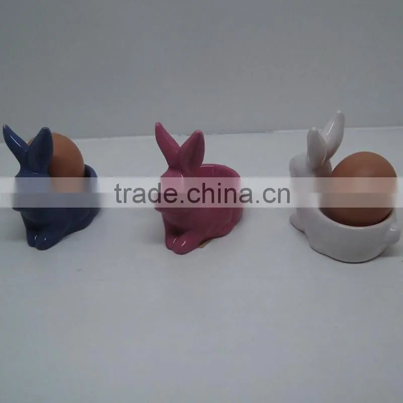Ceramic Bunny Chicken Egg Cup for Easter