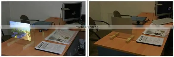 popular holographic effect tranaparent rear projection screen film