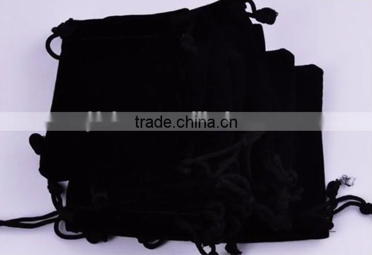 samll size12*17 cm flannelette bag accessories bag black flannelette bag