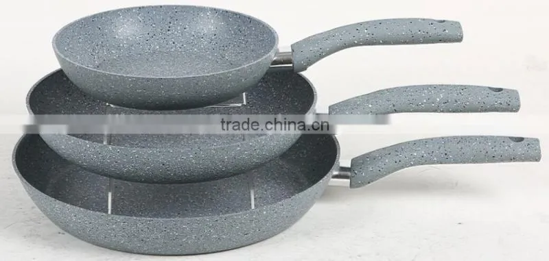 grey coating pressed aluminium frying pan sets