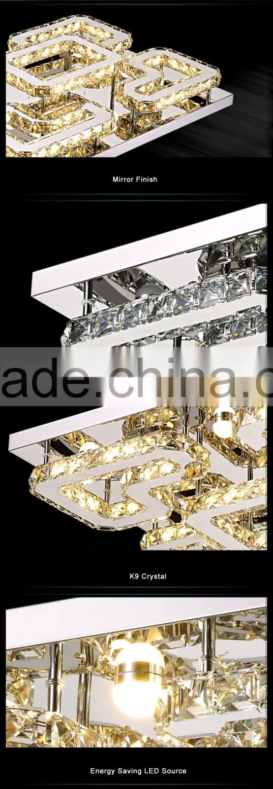 Rectangle 5730 Modern Ceiling Lamp K9 Crystal Home Ceiling Lamp