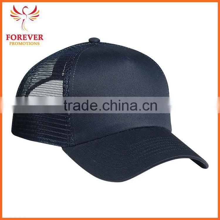 Embroidery 5 Panel Mesh Back Unique Design Custom Logo Cotton Baseball Cap Hat Visor