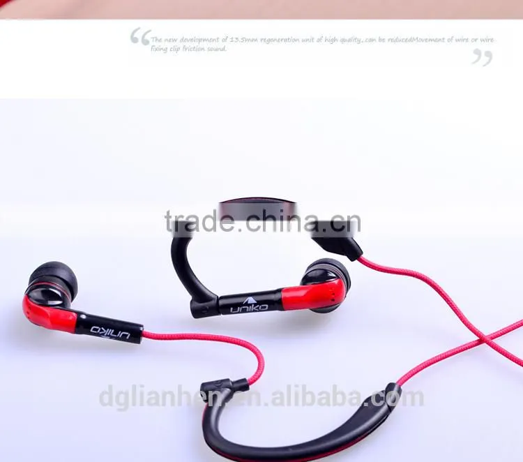 ULDUM sports factory price earhook sport earphone for mp3 mp4 earphone