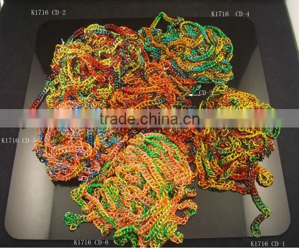 fashion rainbow color jewelry chain