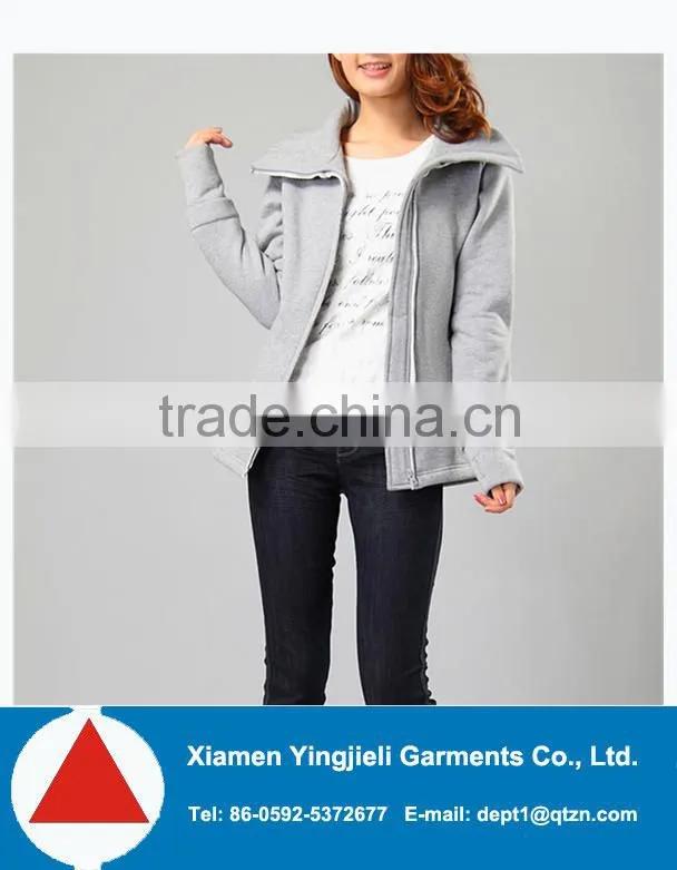 Plain fleece jacket solid fleece jacket and blank jacket for women cheap fleece jacket