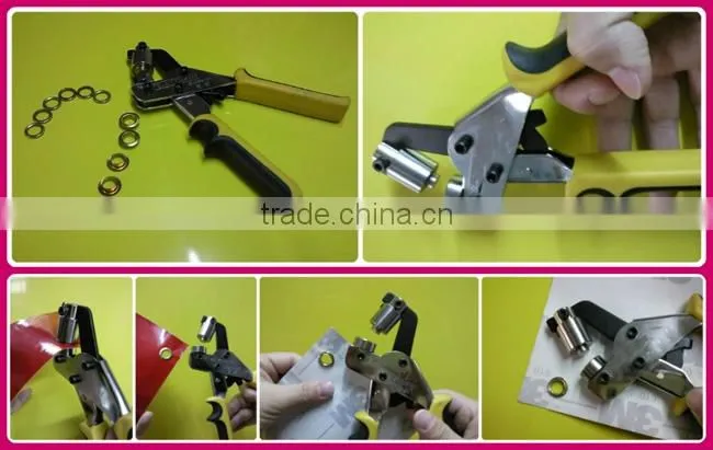 Mini Hand Press Grommet Punching Machine Tool for Eyelet #4 (10.5mm)