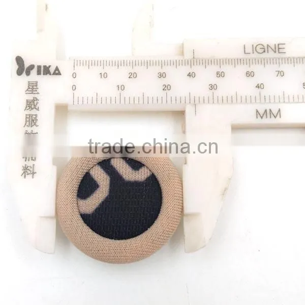 custom two colors metal covered button with shank