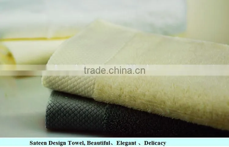 Newest Design Cotton Sateen Towel Solid Color Wholesale Used Bath Towels