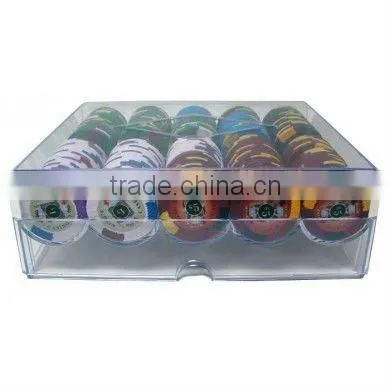 200pc Kings Casino Poker Chip Set with Acrylic Case