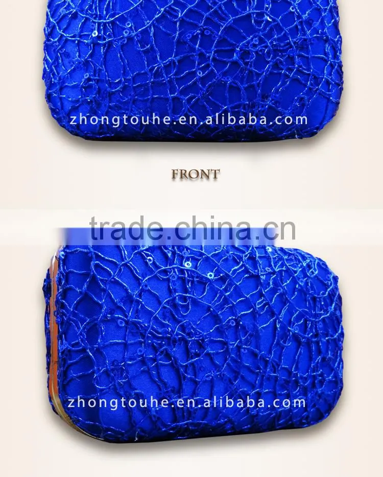 high quality mesh sequins evening clutch box