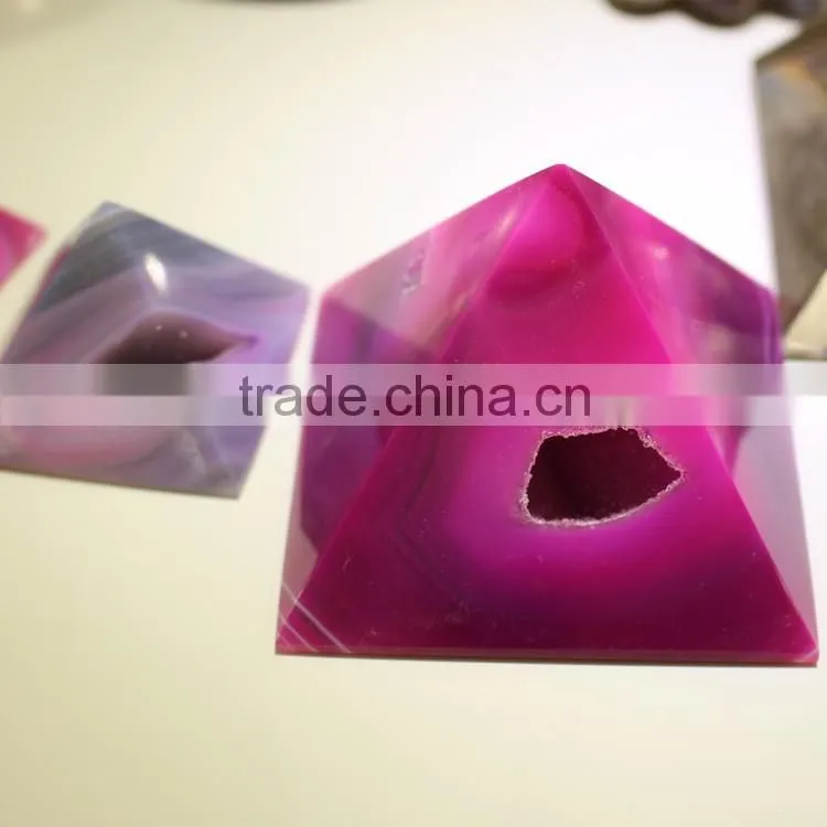 Gemstones Agate Pyramids for Decor