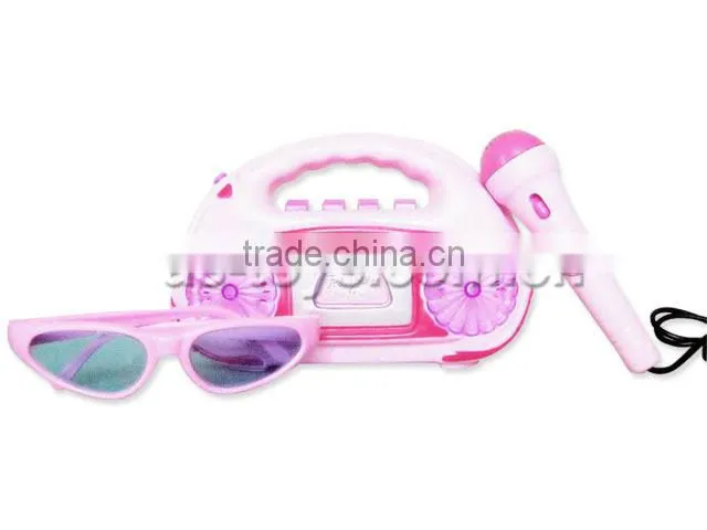 Novelty battery plastic pink kids CD Player