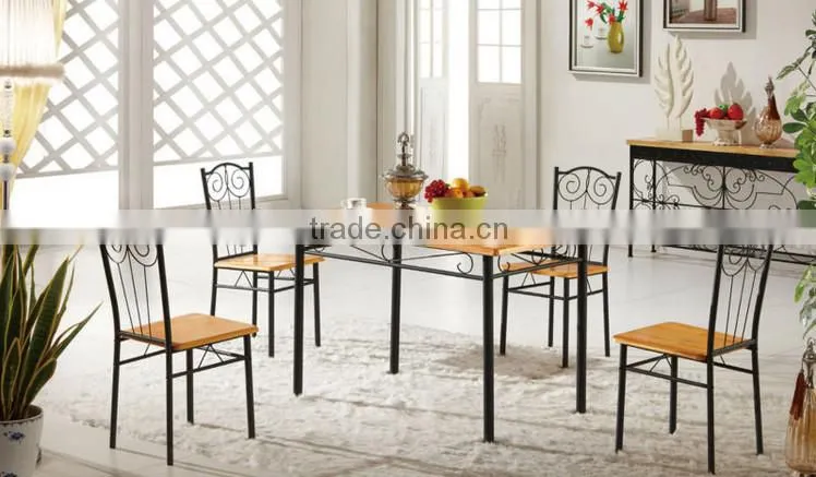 metal table and chairs dining room furniture metal dining set 1+4 set