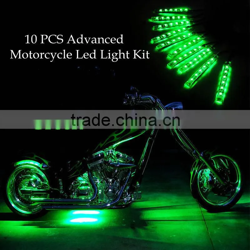 Customized 6-12pc Motorcycle Led Lighting Kit with FCC RF RGB LED Remote Controller, Hot sale in USA