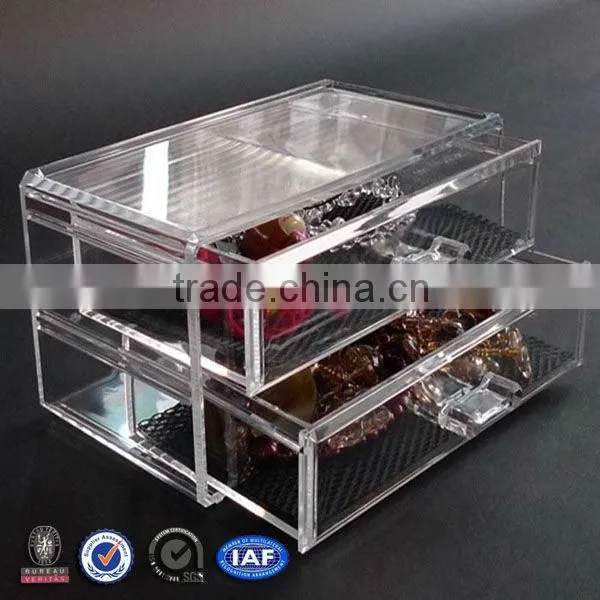 Factory custom size nail polish display stand with 5 steps acrylic rack