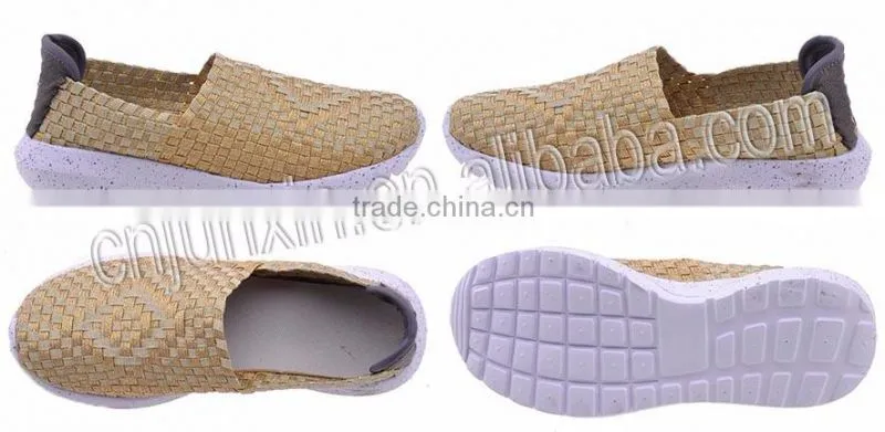 Hot selling wholesale lady casual shoes handmade woven knitted shoes