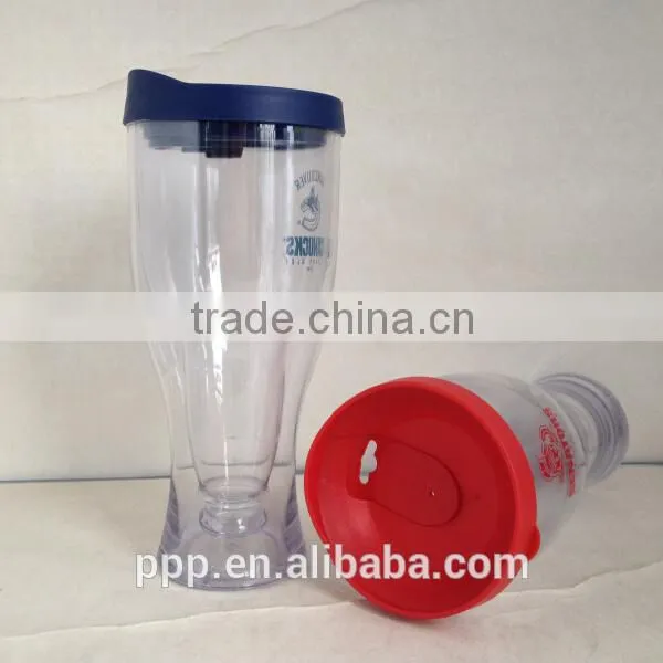 plastic wine cup/ wine measuring cup/plastic drinking cup with no handle