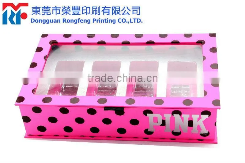 The pink color Polka Dot cosmetic box