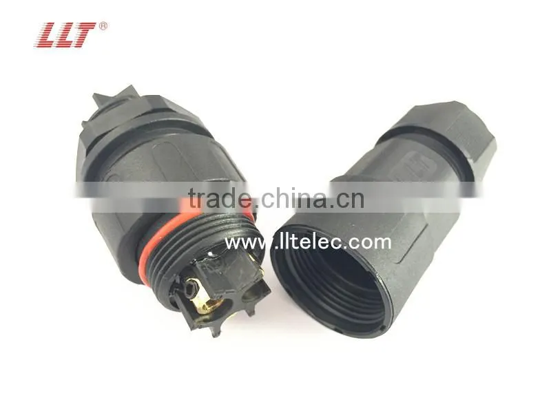high voltage 3 contacts screw terminal waterproof panel mount connector