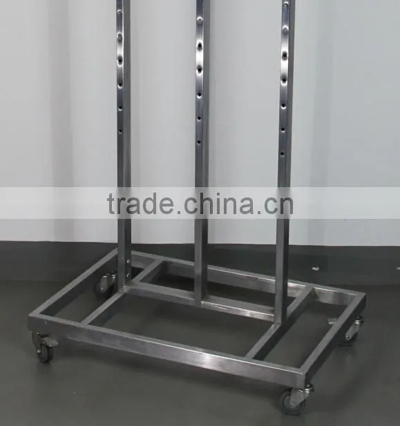 RH-YJ04 cloth display racks 900*610*1800 Q235 chrome plated High Quality Clothes Rack Stand Display metal clothes rack