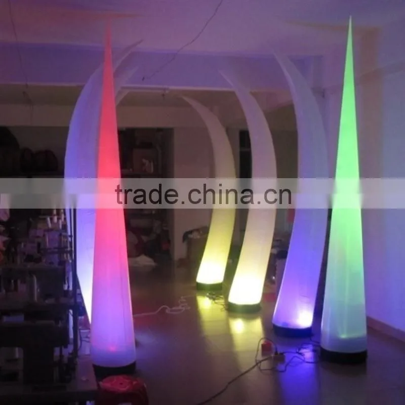 hot sale wedding stage decoration inflatable light column with LED / inflatable led pillar light for sale