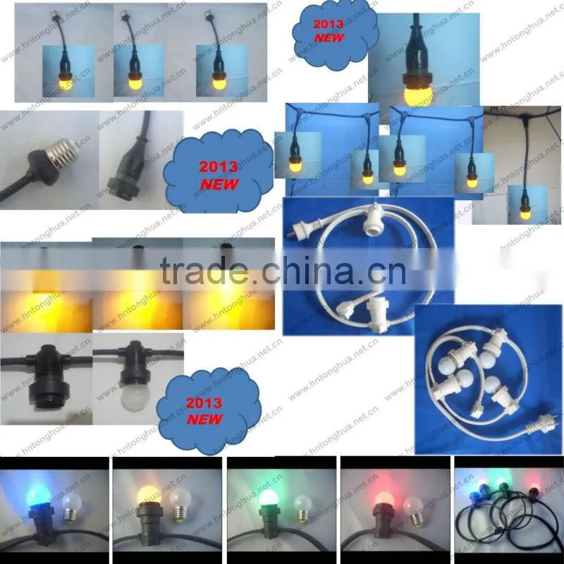 LED G40 round bulb christmas light 1W E27 / B22 , PC cover , IP45 , CE & ROHS