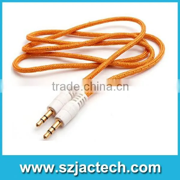 audio cable Car Stereo Cable 3.5mm Braided Audio Cable