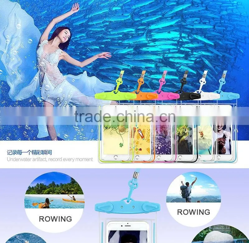 High Quality IPX8 Certified Universal Underwater Mobile Phone Waterproof Bags,Luminous Waterproof Pouch