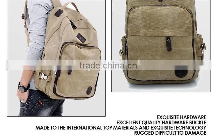 2015 Design Canvas Backpack Fashion School bags