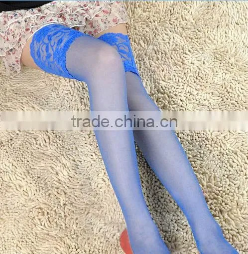 No.1 selling high quality hot sale lace style sexy women thigh high stockings