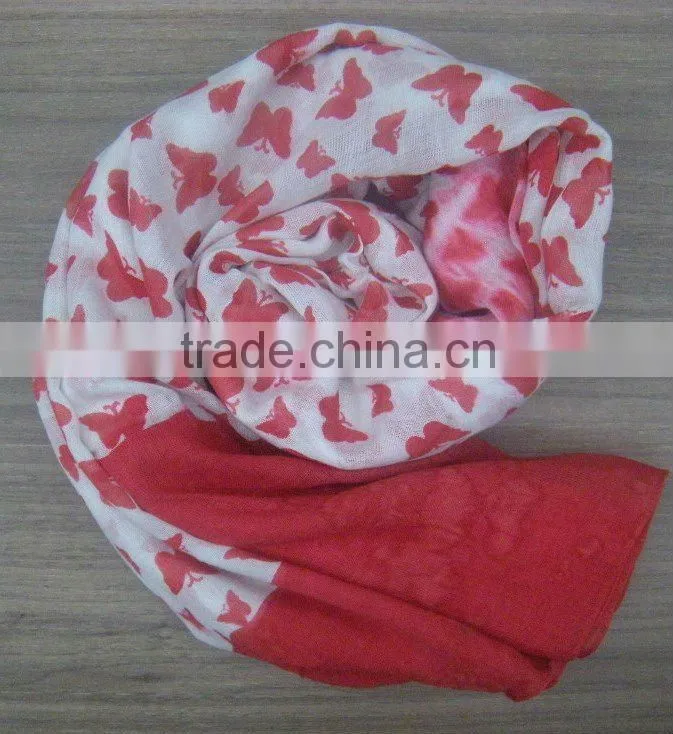 Cotton Flower Printed Scarfs/Scarves Design 2013