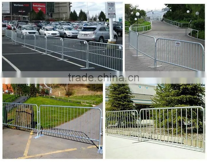 Hot Dipped Galvanized Silver Spray Concert Crowd Barrier / Crowd Control Barrier
