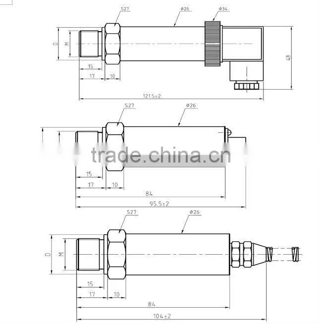 Corrugated diaphragm Pressure transducer for viscous fluid