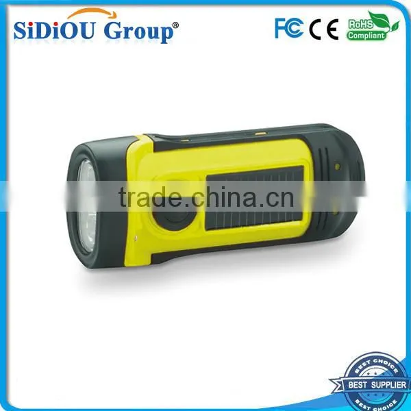 mini solar & dynamo flashlight keychain