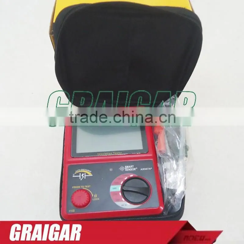 Smart Sensor AR907A+ 100-2500V Digital Insulation Meter Tester Megger MegOhm !!NEW!! AC / DC voltage tester