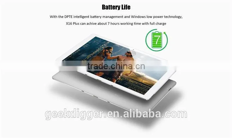 Teclast X16 Plus 2 in 1 Tablet PC-SILVER/Android 5.1 10.6 inch IPS Screen Intel Cherry Trail Z8300 64bit Quad Core 1.44GHz