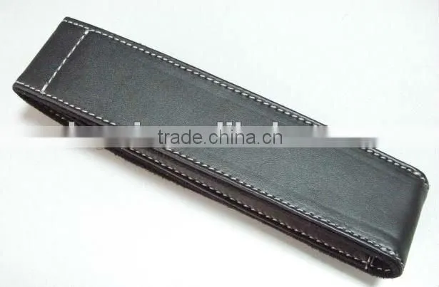 simple fashion color pencil bag for single pen of leather