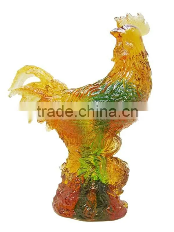 BJ056 color crystal decoration / good luck rooster