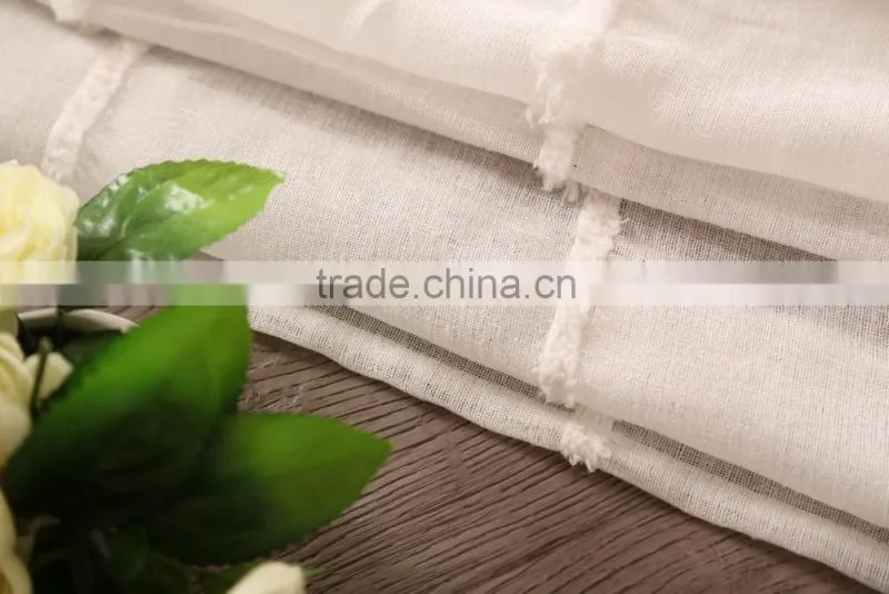 clipped sheer polyester voile grommet curtain drapes