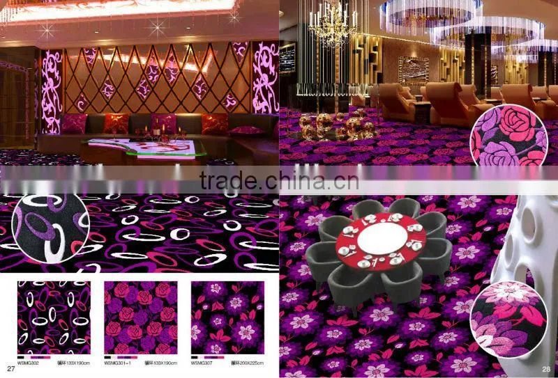 Banquet hall carpet, floral patterns