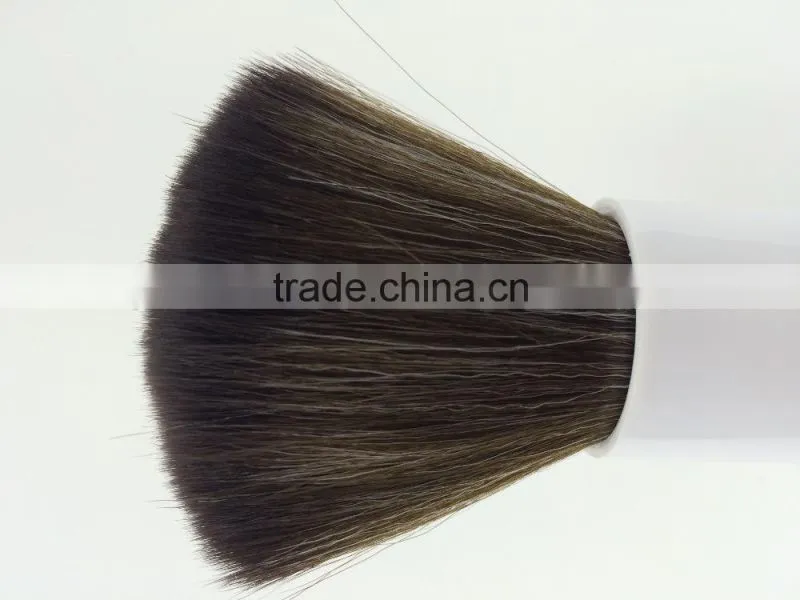 2014 top quality synthetic hair&goat hair white plastic handle kabuki brush