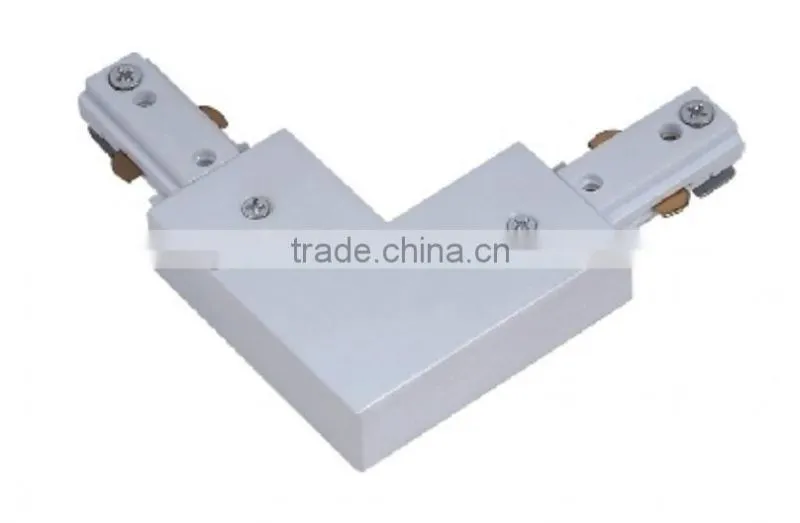LED track light rail connectors for wires,Right Angle, Horizontal connector