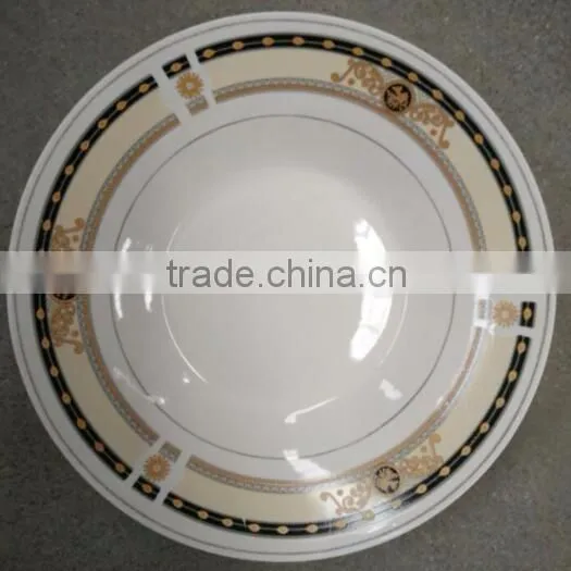 OEM 8inch cheap ceramic soup plates , round edge decor soup plate , cheap porcelain soup plate to Irap