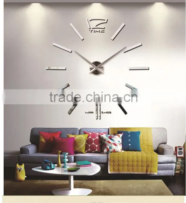 Different types of wall clocks DIY 3D Wall Clock Home Decor Bell Cool Mirror Stickers Art Watch